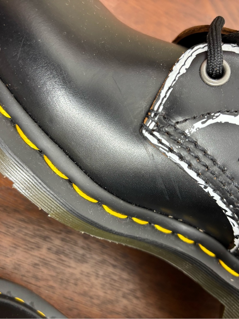 Dr. Martens 1460 Stud Lace-Up Boots Black Leather Punk Studded Womens 5 - Picture 9 of 11
